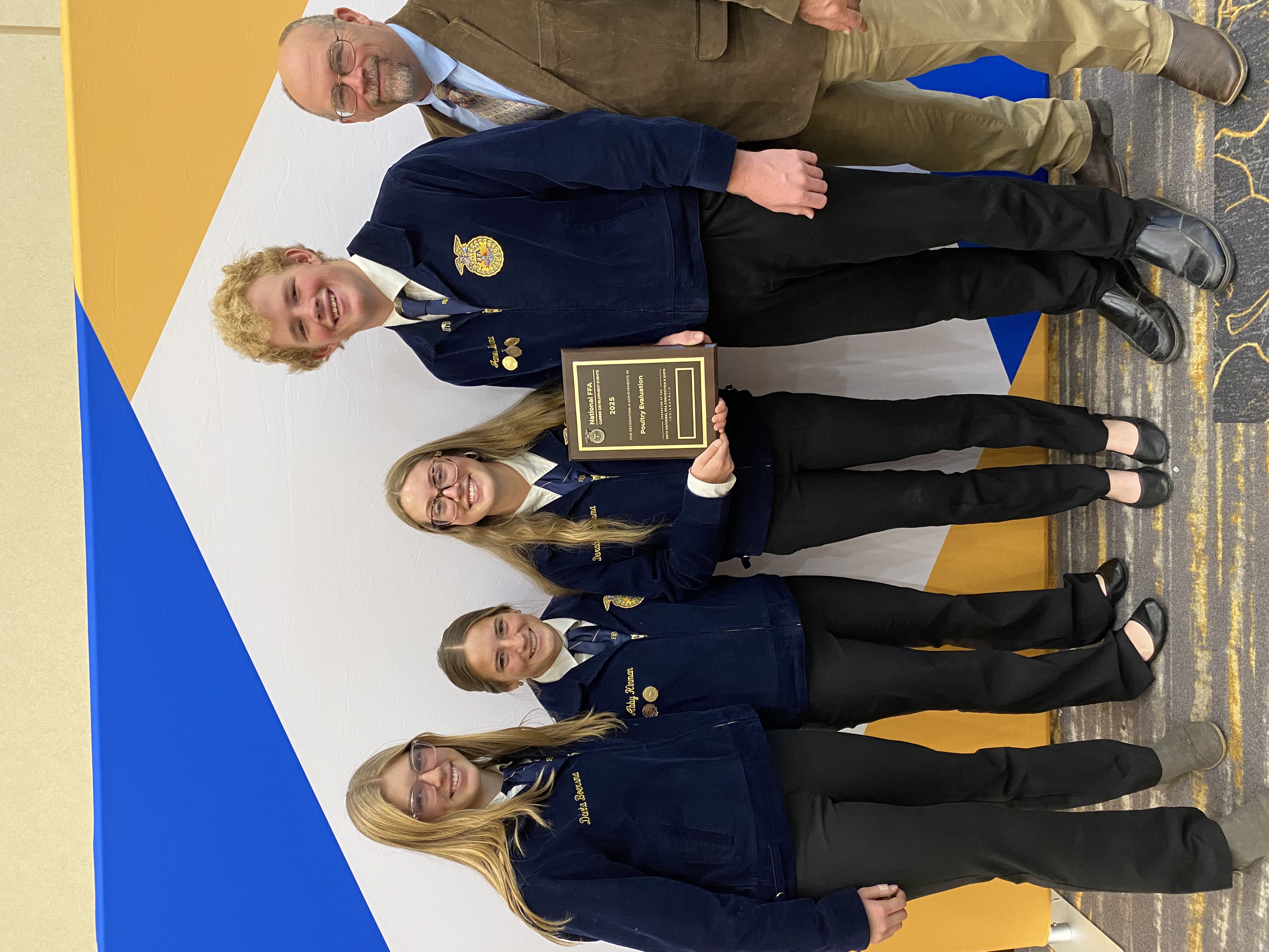 SBA FFA students earning National FFA poultry evaluation awards