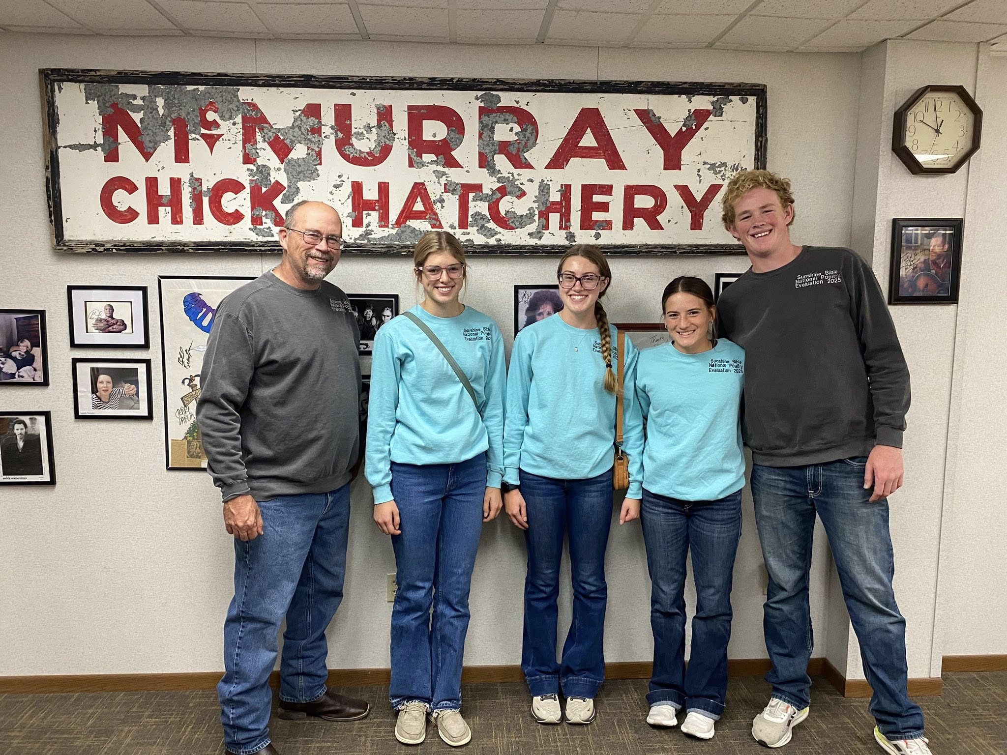 SBA FFA students on a chapter trip to McMurray Chick Hatchery